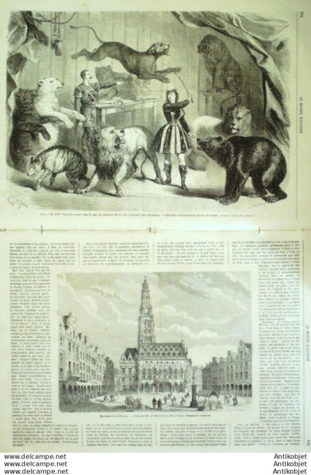 Le Monde illustré 1865 n°411 Arras (62) Marseille (13) Joliette Nice (06) Castro Frosinone