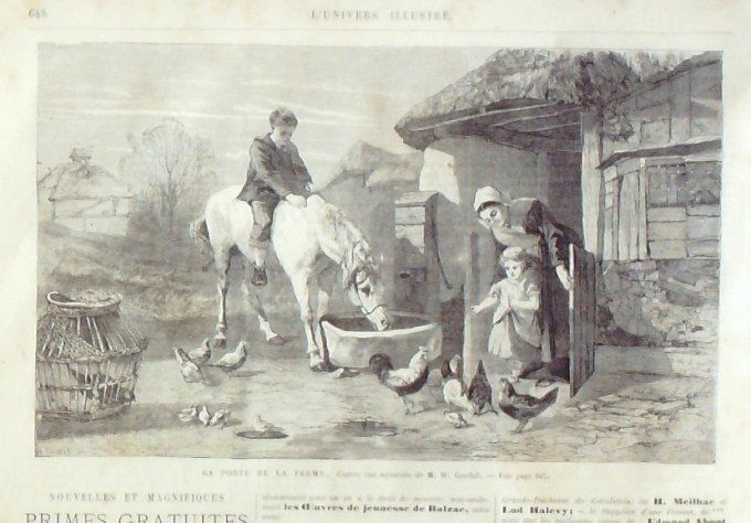L'Univers illustré 1868 # 717 Italie Ischia Tarentelle Cadix Plymouth Le Havre (76) Ivoire trafic