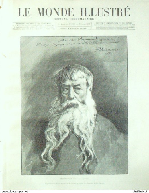 Le Monde illustré 1891 n°1767 Poissy (78) Meissonier Algérie Alger Bruxelles Baudouin Havre (76)