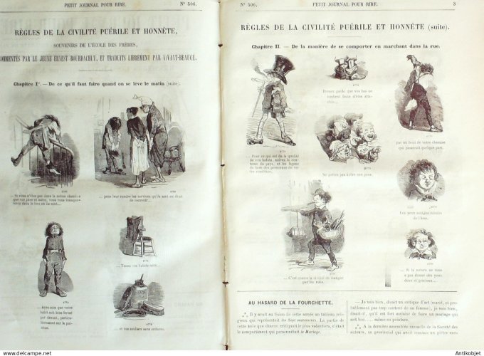 Petit journal pour Rire 1864 # 506 Messieurs les Facteurs Grevin