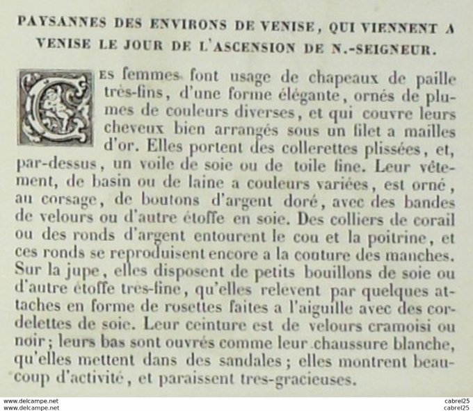 Italie VENISE Paysanne vénitienne à l'ascension 1859