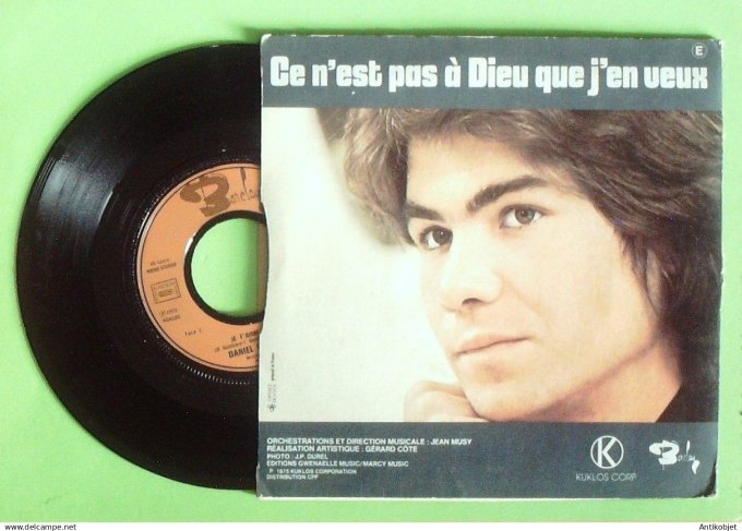 Guichard Daniel 45T SP Je t'aime tu vois 1975