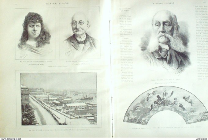Le Monde illustré 1891 n°1767 Poissy (78) Meissonier Algérie Alger Bruxelles Baudouin Havre (76)