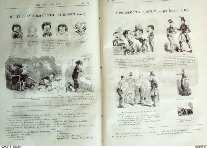 Petit journal pour Rire 1864 # 506 Messieurs les Facteurs Grevin