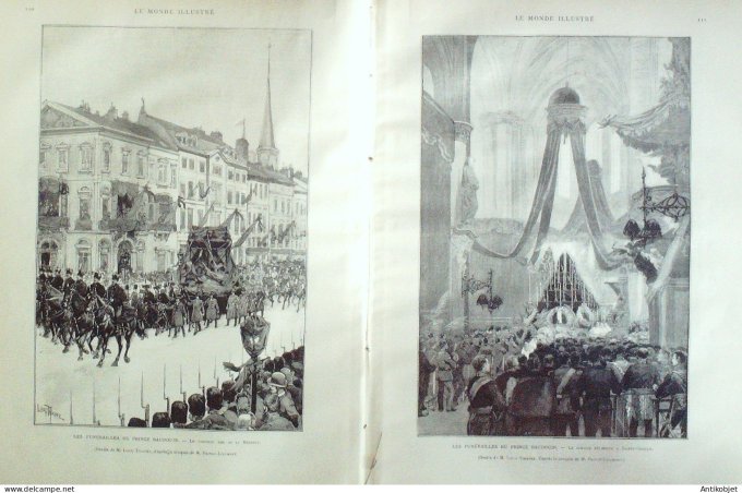 Le Monde illustré 1891 n°1767 Poissy (78) Meissonier Algérie Alger Bruxelles Baudouin Havre (76)
