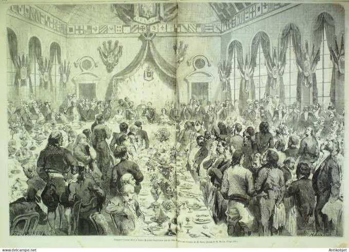 Le Monde illustré 1858 n° 73 Laval (53) Colmar (68) festival  Rennes (35) Guérande (44)