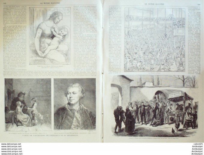 Le Monde illustré 1868 n°623 Turquie Constantinople Puad Pacha St Malo St Servan (35) Italie Loretto