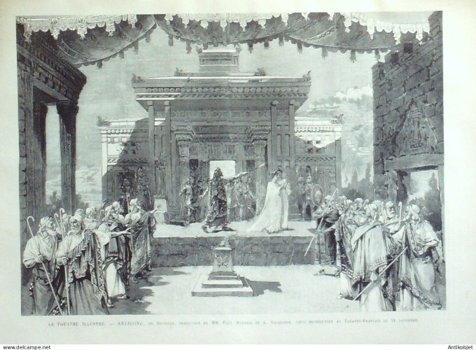 Le Monde illustré 1893 n°1913 Barcelone Théâtre Licéo Maroc Melilla amiral de Mello