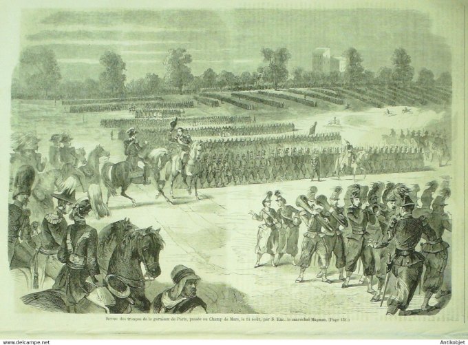 Le Monde illustré 1858 n° 73 Laval (53) Colmar (68) festival  Rennes (35) Guérande (44)