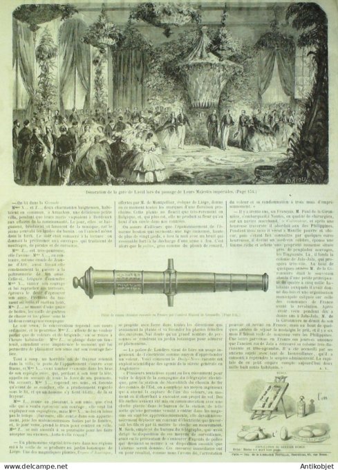 Le Monde illustré 1858 n° 73 Laval (53) Colmar (68) festival  Rennes (35) Guérande (44)