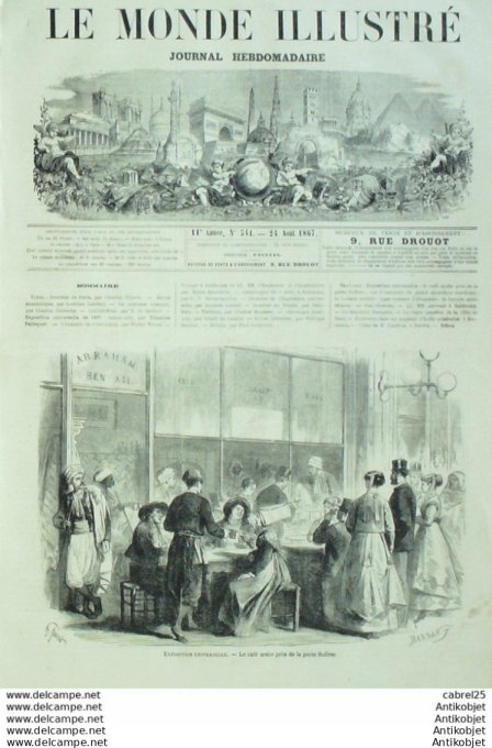 Le Monde illustré 1867 n°541 Annam Phan Tan Gian Vinh Long  Le Mans (72) Bordeaux (33) Autriche Salz