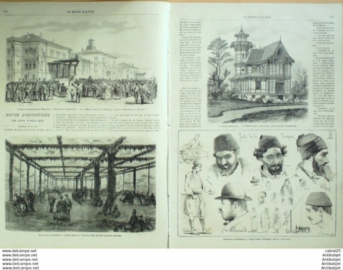 Le Monde illustré 1867 n°541 Annam Phan Tan Gian Vinh Long  Le Mans (72) Bordeaux (33) Autriche Salz