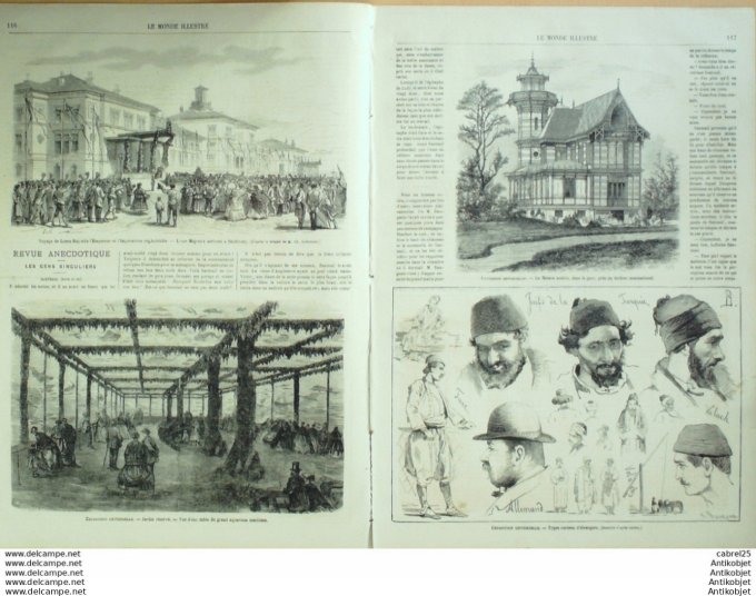 Le Monde illustré 1867 n°541 Annam Phan Tan Gian Vinh Long  Le Mans (72) Bordeaux (33) Autriche Salz