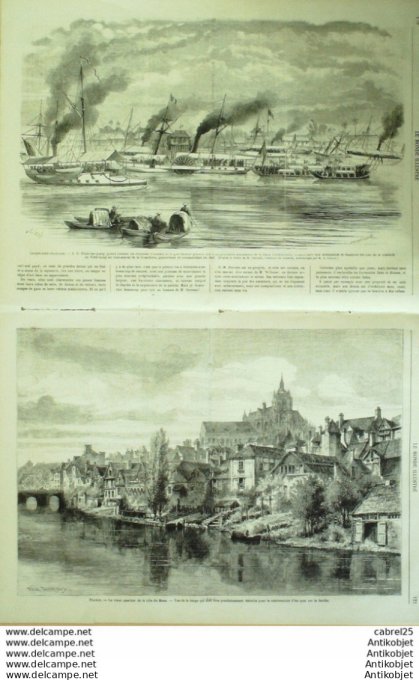 Le Monde illustré 1867 n°541 Annam Phan Tan Gian Vinh Long  Le Mans (72) Bordeaux (33) Autriche Salz