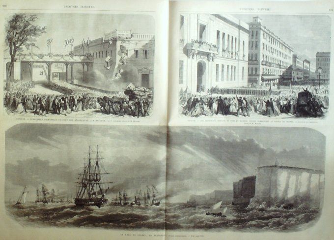 L'Univers illustré 1868 # 719 Algérie Constantine Australie Sidney Barcelone Madrid San Francisco