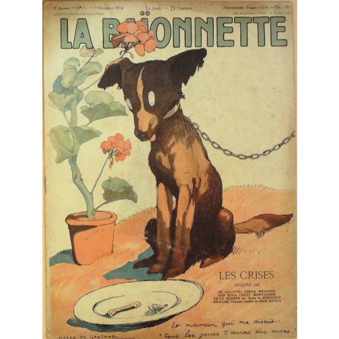 La Baionnette 1916 n°071 (Les crises) GERDA GASTYNE BOFA WEGENER MONTASSIER