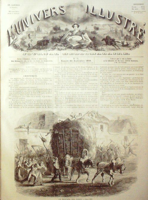 L'Univers illustré 1859 #  71 St-Etienne de Vienne rentrée des foins