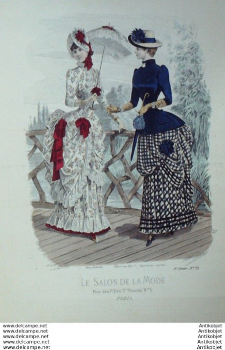 Gravure Mode Salon 1883 #  621 (Old Fashion plate)