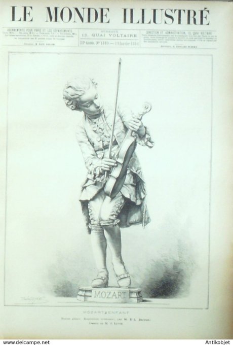 Le Monde illustré 1884 n°1399 Tonkin Nam-Dinh Cateau (59) Saint-Pétersbourg Soudeikine