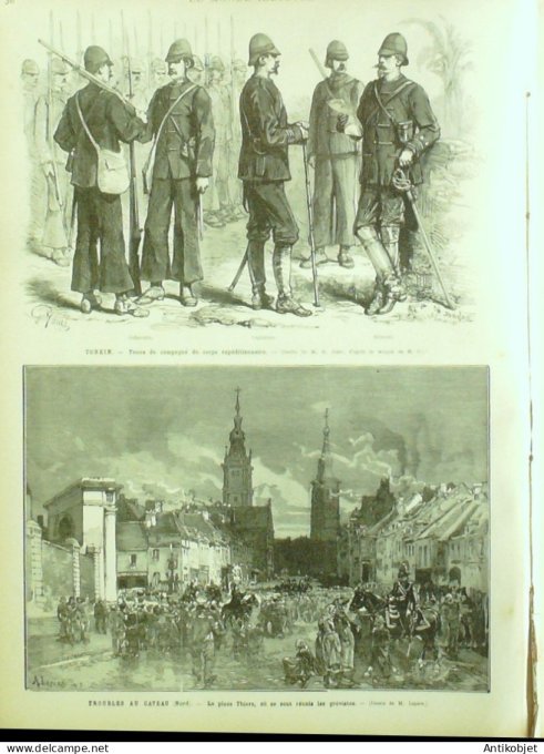 Le Monde illustré 1884 n°1399 Tonkin Nam-Dinh Cateau (59) Saint-Pétersbourg Soudeikine