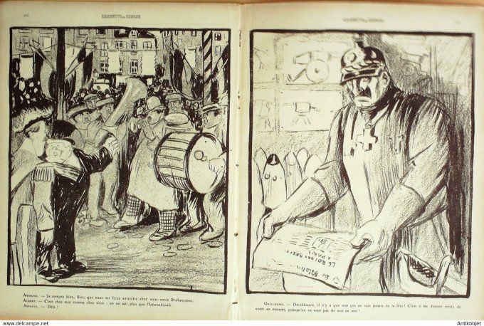 L'Assiette au beurre 1910 n°485 Albert 1er à Paris Camara Da Leal