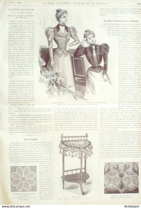 La Mode illustrée journal 1897 n° 42 Toilette de réunion