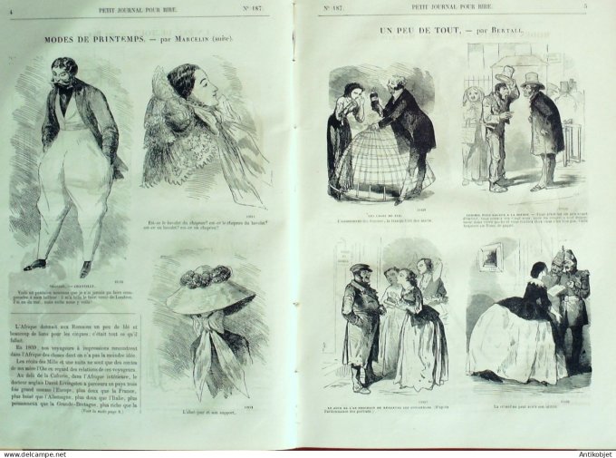 Petit journal pour Rire 1859 # 187 En mer Riou