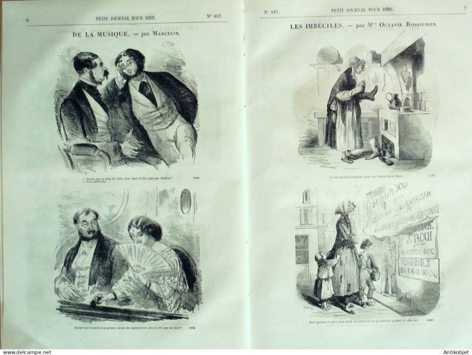 Petit journal pour Rire 1859 # 187 En mer Riou