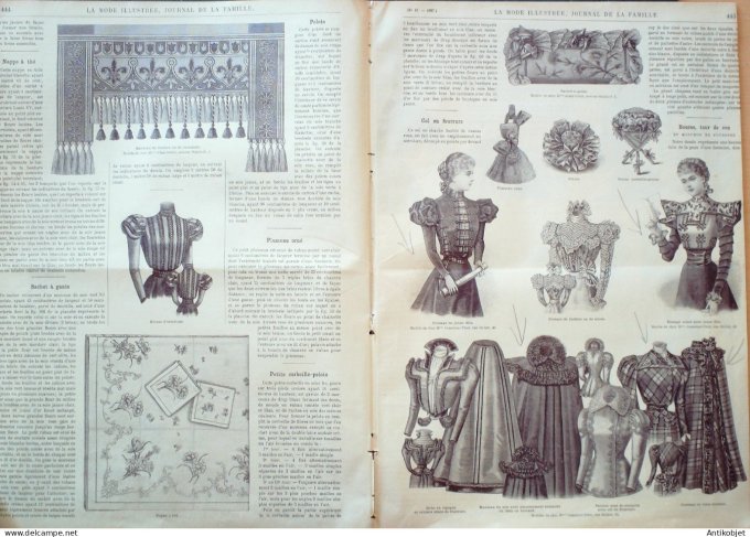 La Mode illustrée journal 1897 n° 42 Toilette de réunion