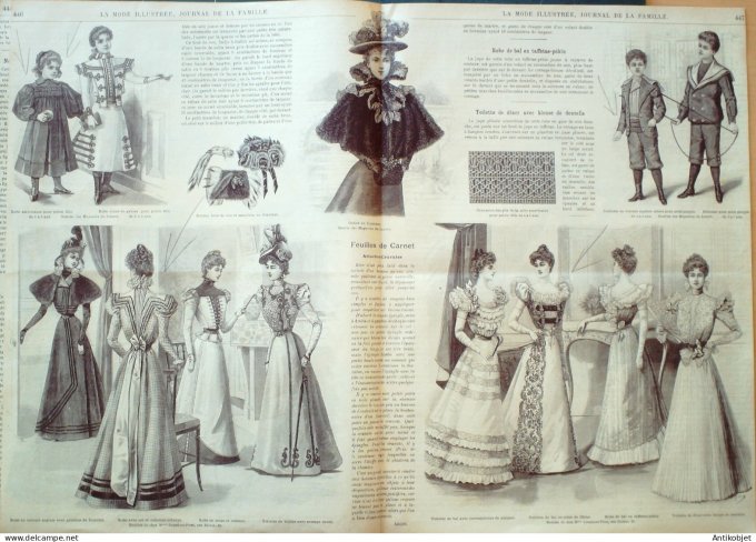 La Mode illustrée journal 1897 n° 42 Toilette de réunion