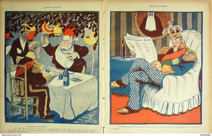 L'Assiette au beurre 1910 # 485 Albert 1er à Paris Camara Da Leal