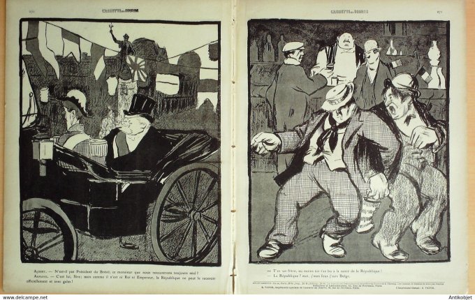 L'Assiette au beurre 1910 # 485 Albert 1er à Paris Camara Da Leal