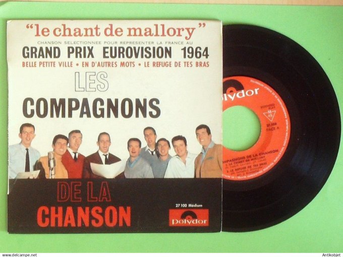 Les Compagnons de la chanson 45T EP Le chant de Mallory Eurovision 1964