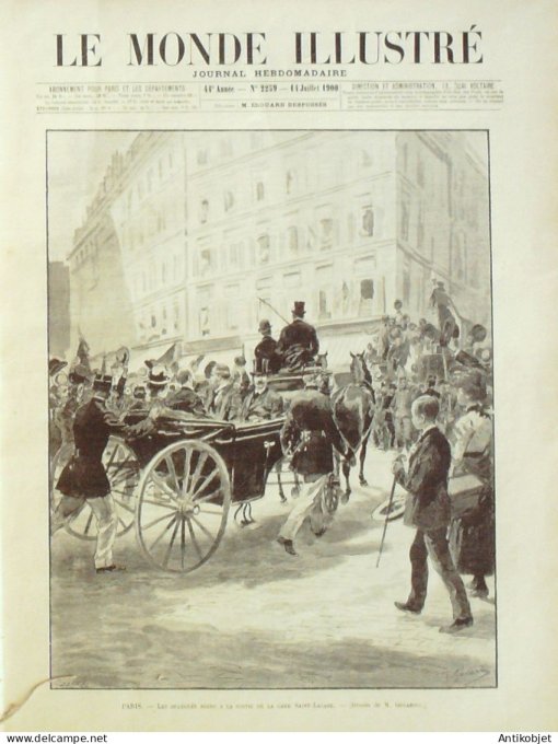 Le Monde illustré 1900 n°2259 Chine Pékin Yunnam-Sen Lao-Kay Manao Tcheng-Kong-Hien Bastille (12e)