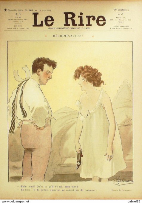 Le Rire 1908 n°267 Willette Guillaume Pourriol Markous Carlègle Hellé Burret Fischietto