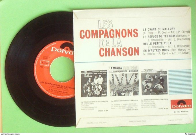 Les Compagnons de la chanson 45T EP Le chant de Mallory Eurovision 1964