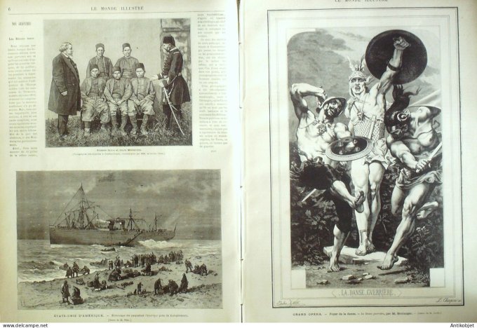 Le Monde illustré 1877 n°1034 Turquie Constantinople Serdar Abd-Ul-Kérim-Pacha Etats-Unis Longbranch