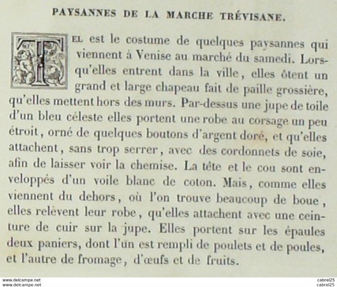 Italie PAYSANNE à MARCHE TREVISANE 1859