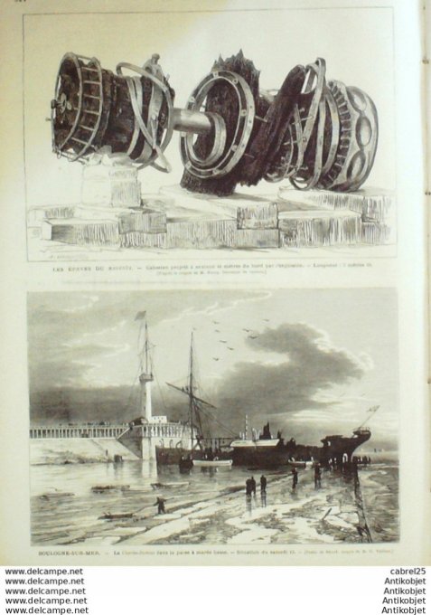 Le Monde illustré 1875 n°971 Algérie Mascara Toulon (83) Boulogne (62) Charles Dickens St Etienne (4