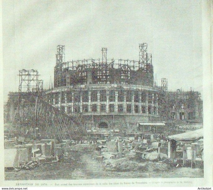 Le Monde illustré 1877 n°1069 expo Palais du Champ de Mars pavillons des pays au Trocadéro