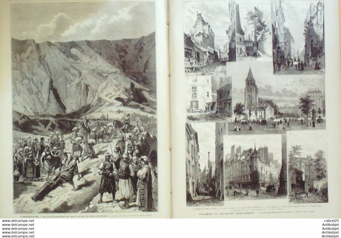 Le Monde illustré 1875 n°971 Algérie Mascara Toulon (83) Boulogne (62) Charles Dickens St Etienne (4