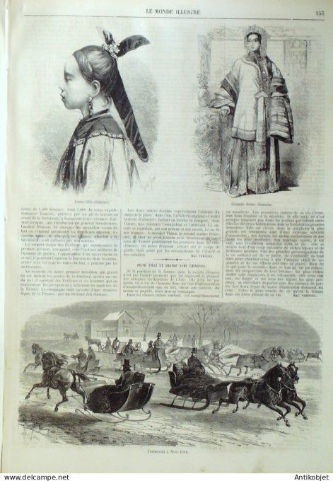 Le Monde illustré 1858 n° 47 Algérie Tlemcen Hong-Kong Whampoa Chine Canton Toulon (83)