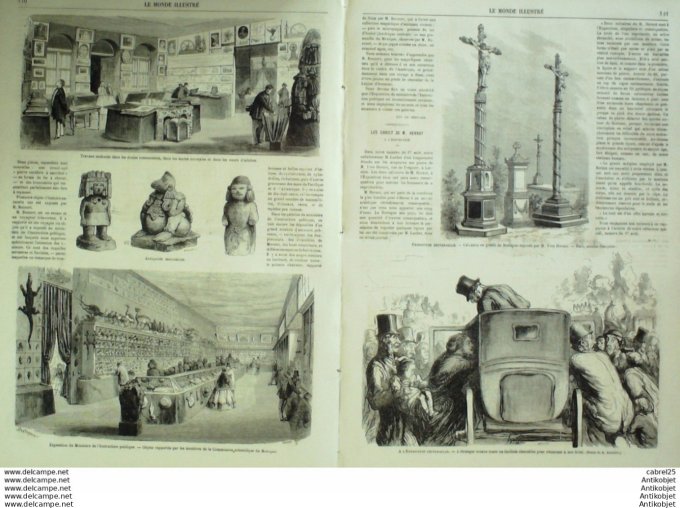 Le Monde illustré 1867 n°542 Italie Venise Prison La Roquette Autriche Hellbrunn Mexique