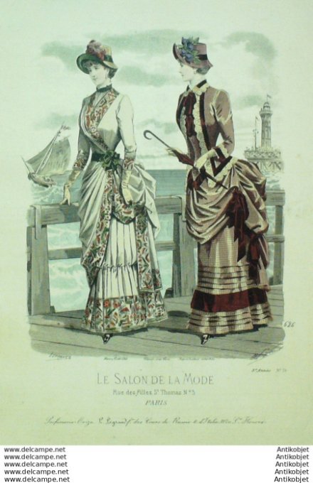 Gravure Mode Salon 1883 #  626 (Old Fashion plate)