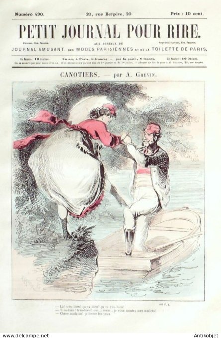 Petit journal pour Rire 1864 # 490 Le Public du bal Mabille Marcelin