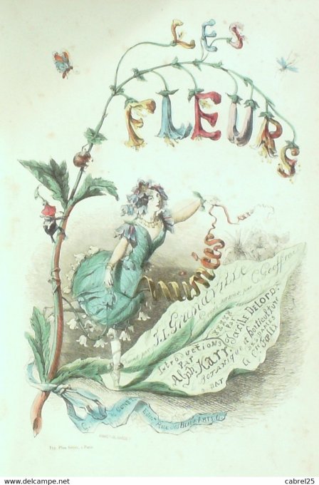 Grandville "Les Fleurs Animées" The Et Cafe 1847