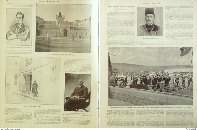 Le Monde illustré 1902 n°2387 Egypte Assouan Khedive Abbas II Hilmy Vénézuela Caracas Cannes (06) Bo