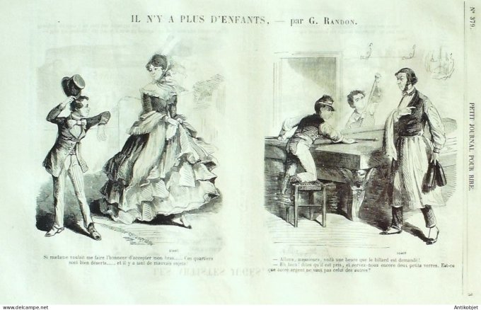 Petit journal pour Rire 1862 # 379 Aux courses de Vincennes Grevin