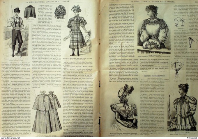 La Mode illustrée journal 1897 n° 16 Robe Princesse