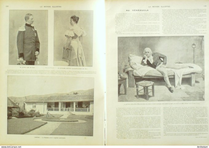Le Monde illustré 1902 n°2387 Egypte Assouan Khedive Abbas II Hilmy Vénézuela Caracas Cannes (06) Bo